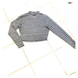 Gray crop top